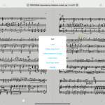 Ryhmän sivunkääntövalintaruutu forScore-sovelluksessa