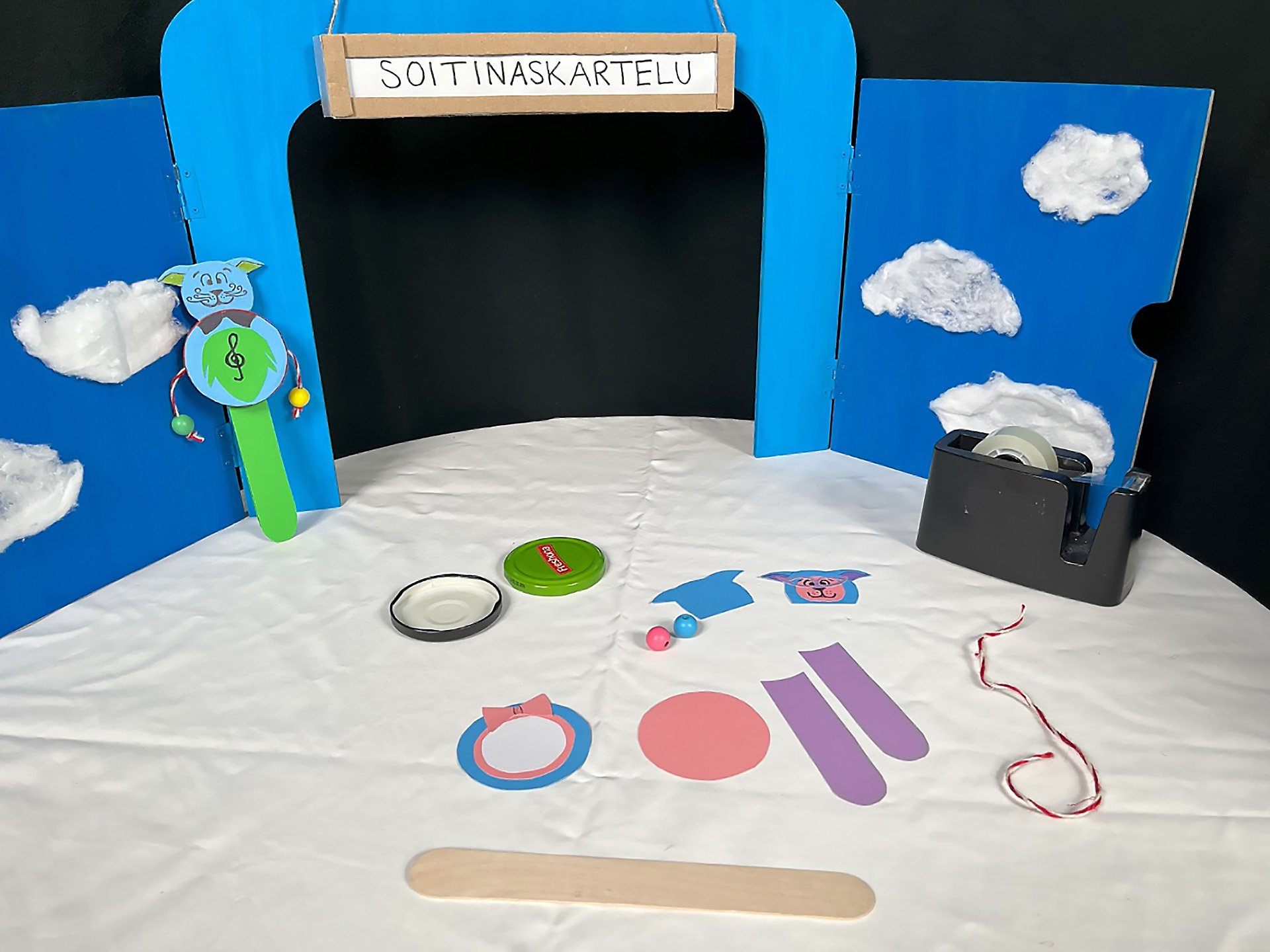 Sointinaskarteluohjeen kuvituskuva: masurummutin