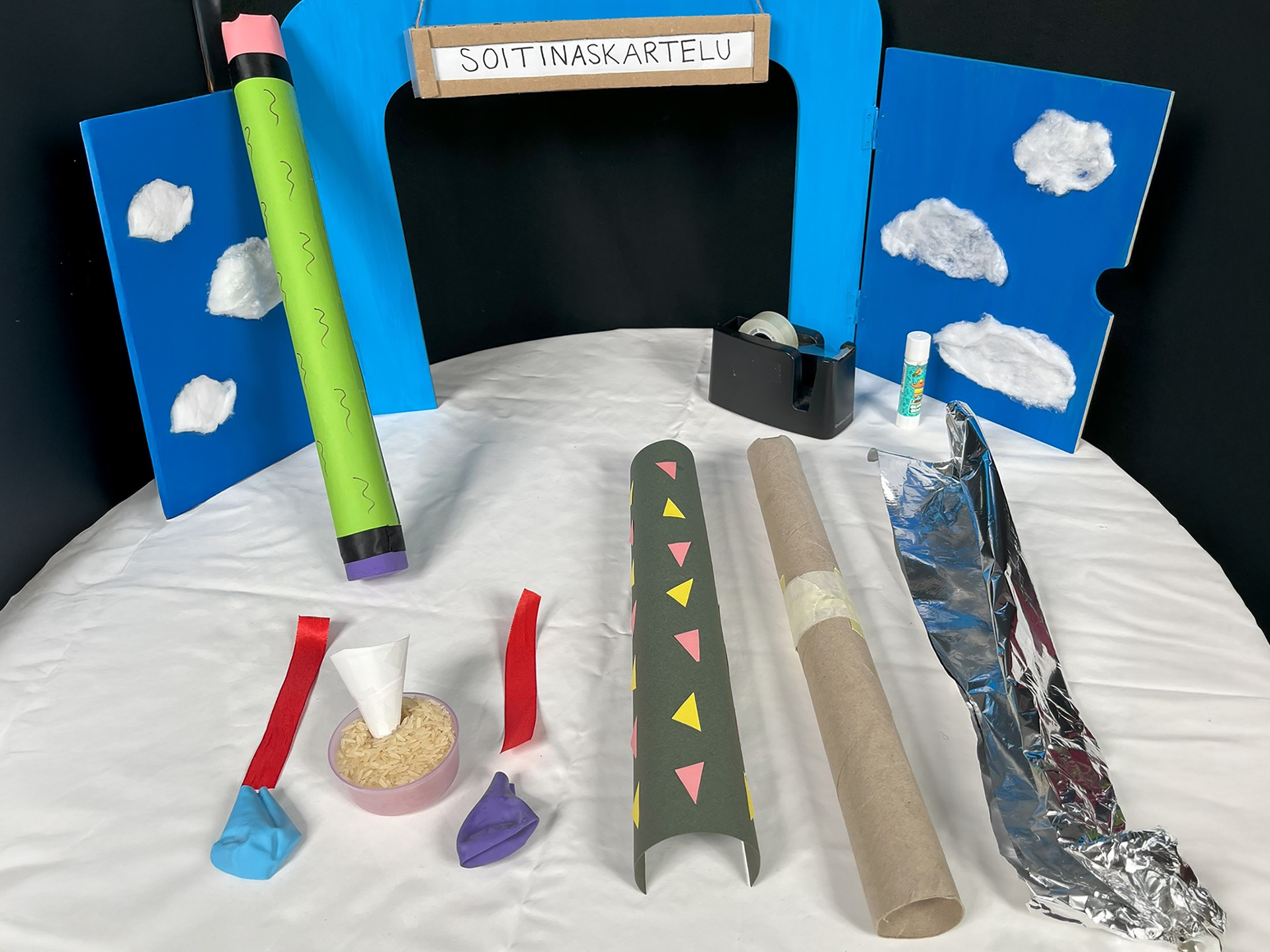 Sointinaskarteluohjeen kuvituskuva: sadeputki